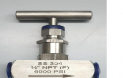 Stainless Steel High Pressure Needle Valve Single Way Double Bonnet 1/4NPT, For Water