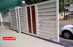 Stainless Steel Polished Remote Controlled Sliding Gate for Industrial