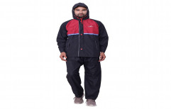 The Clownfish Christopher Men's Waterproof Polyester Reversible Raincoat with Hood (Black, Large)
