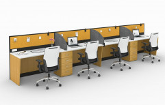 Wooden Linear Modular Office Furniture, Size: 1200x600x750 mm
