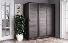 3 Door Wooden Wardrobe, With Locker