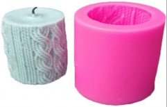 3D Knitting Wool Cylinder Silicone Candle Molds Silicone Moulds Making Candle