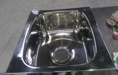 Dec Industries Single Stainless Steel Kitchen Sink, 20 X 18 X 8 Inch (lxwxd)