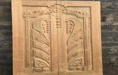 Exterior Carved Teak Wood Double Door, For Home,Office And Hotel, 7x5ft(LxW)