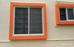 Glossy Powder Coated Aluminium Sliding Window, For Residential,Commercial