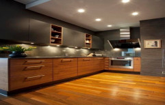 L Shape Modern Wooden Modular Kitchen