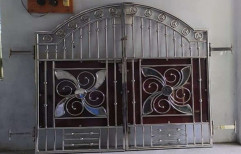 Modern Stainless Steel Gate, Mounting Type: Wall