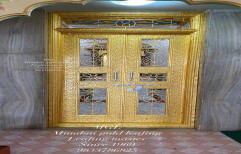 Real 24 Kt Gold Leafing On Temple Door