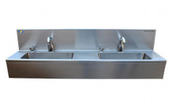 Sensor Double Bowl Kitchen Sink, For Commercial