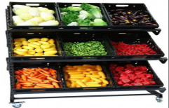 Single Sided Mobile Fruit And Vegetable Display - 1200mm