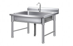 Stainless Steel Single Sink, Size: (24x24x34)