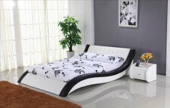 White Double Bed, For Home, Without Storage
