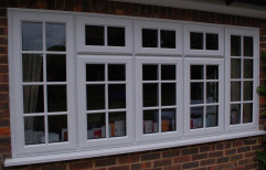 White Residential UPVC Georgette Bar Window, Glass Thickness: 6 mm