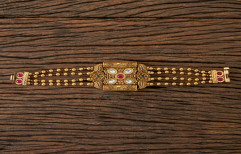 Antique Matte Gold Classic South Indian Bracelet 203848