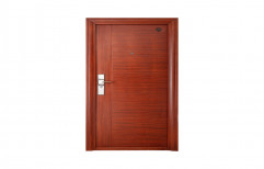 Brown Polished Duroguard Plain Steel Door, Single