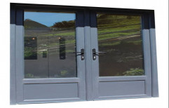 Exterior Grey UPVC Swing Door, 6 mm, Toughened Glass