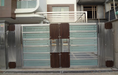 Hinged 7 x 7 Feet Stainless Steel Gate, For Home