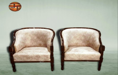 Jupind White JISOF04 Wooden Sofa Chair, 18 Inch
