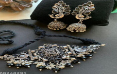 Metal Black Designer Artificial Jewellery Set
