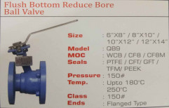 MS Material Flush Bottom Reduce Bore Ball Valve, Model Name/Number: QB9