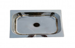 Plain Single Silver Stainless Steel Kitchen Sink, 25x26x30mm