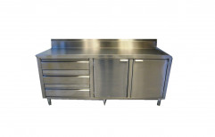Rectangular Stainless Steel Kitchen Cabinet