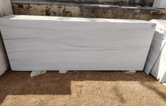Slab Makrana White Dungri Marble, Flooring, Thickness: 15-20 mm