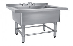 Stainless Steel Floor Mounted Single Sink Unit, For Kitchens
