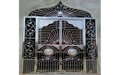 AADI Steel Furniture Silver Stainless Steel Temple Gate