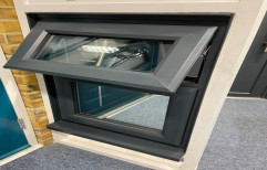 Black UPVC Top Hung Window