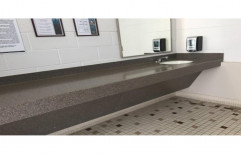 Brown Quartz Bathroom Countertop, Thickness: 12mm