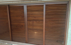 Brown Striped Aluminium Awning Window