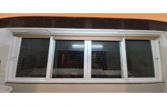 Krown Windows Rectangular UPVC Glass Sliding Window, Glass Thickness: 3.5mm