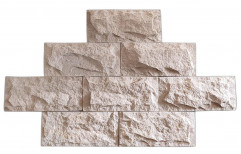 Matt White Sandstone Wall Cladding Tile, Thickness: 50 mm