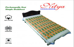 Pochampally Ikat Single Bedsheet, Size: 60 In X 90 In