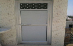 Powder Coated Off White (frame) UPVC Bathroom Door, Design/Pattern: Plain