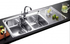 Rectangular Stainless Steel Double Bowl Kitchen Sink