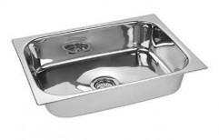 Silver Stainless Steel Single Bowl Kitchen Sink, Size: 24 X 18 Inch