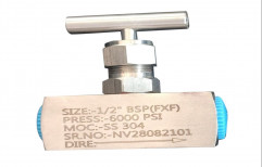 Stainless Steel 6000 Psi SS Needle Valve, Size: 1/2 Inch