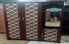 4 Doors Brown Wooden Wardrobe