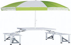 Aluminium Umbrella Picnic Table, For Outdoor, Size: 4 X 5 Feet