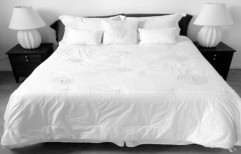 Double White Hotel Bed Sheet, Bed Sheet, Pillow Cover