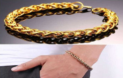 Male Brass Alloy Gold Plated Bracelet
