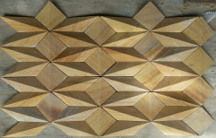 Teakwood sandstone 3D Wall Cladding, Thickness: 10-25mm