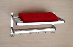 Wall SS 202 DOUBLE LAYER TOWEL RACK, Size: 24 Inch