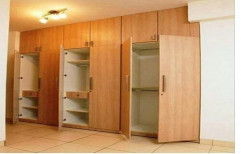 6 Door Wall Fixed Wooden Wardrobes, With Locker