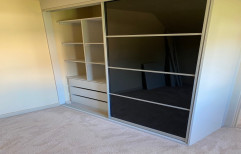 Aluminium 2 Doors Sliding Wardrobe, With Locker