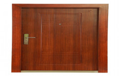 Brown Polished Petra Galvanized Steel Door, For Home, Single