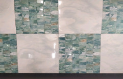 Ceramic Green and Cream Kag Wall Tiles, Size: 30x60 cm