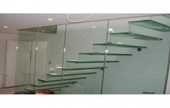Flat Saint Gobain Toughened Glass Staircase, Thickness: 4 to 19 mm